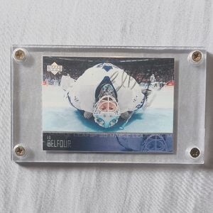 Autographed Upper Deck Ed Belfour Hockey Card
